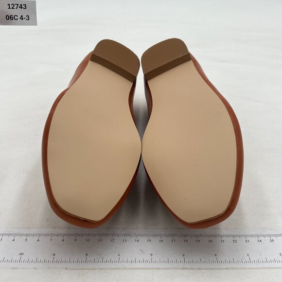 FYS Brown Closed Toe Loafer Flats No Heel Loafers with Gold Chain Walking Shoes - Picture 7 of 8